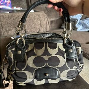 Coach Kristen Signature Double Zip Satchel Bag